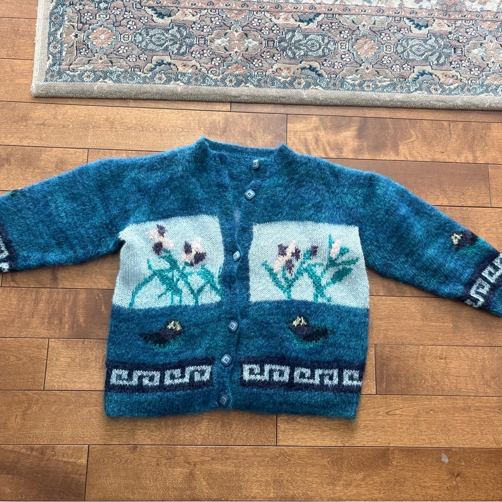 Mohair hand knitted Cardigan